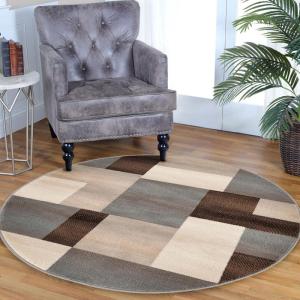 Superior Indoor Runner Rug, Jute Backing, Home Decor for Bedroom, Living Room, Office, Kitchen, Hallway, Floor Cover, Patchwork, Color Block, Plush, Clifton Collection, 2′ 7″ x 10′, Multi Color(Blue Beige)
