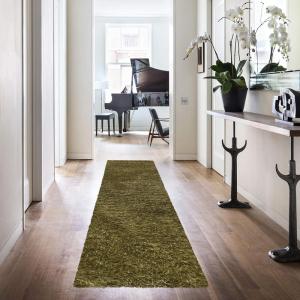 Superior Indoor Shag Modern Fuzzy Soft Cozy Shaggy Living/Dining Room, Bedroom, Office, Entryway, Kitchen, Dorm, Playroom, Kids, Nursery, Textured Area Rug, 2 ft 5 in x 12 ft, Sage(Sage)