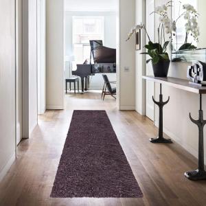 Superior Indoor Shag Modern Fuzzy Soft Cozy Shaggy Living/Dining Room, Bedroom, Office, Entryway, Kitchen, Dorm, Playroom, Kids, Nursery, Textured Area Rug, 2 ft 5 in x 12 ft, Sage(Purple)