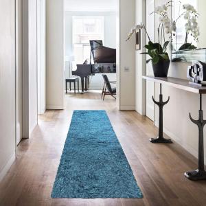 Superior Indoor Shag Modern Fuzzy Soft Cozy Shaggy Living/Dining Room, Bedroom, Office, Entryway, Kitchen, Dorm, Playroom, Kids, Nursery, Textured Area Rug, 2 ft 5 in x 12 ft, Sage(Marina)