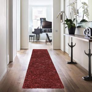 Superior Indoor Shag Modern Fuzzy Soft Cozy Shaggy Living/Dining Room, Bedroom, Office, Entryway, Kitchen, Dorm, Playroom, Kids, Nursery, Textured Area Rug, 2 ft 5 in x 12 ft, Sage(Burgundy)