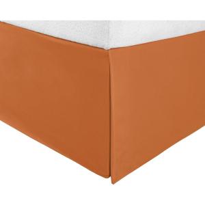 Superior Infinity Luxury Soft 100% Brushed Microfiber Tailored Bed Skirt with 15” Drop, Wrinkle Resistant with Pleats and Split Corners – Twin XL Bedskirt, Tan(Pumpkin)