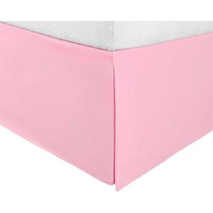 Superior Infinity Luxury Soft 100% Brushed Microfiber Tailored Bed Skirt with 15” Drop, Wrinkle Resistant with Pleats and Split Corners – Twin XL Bedskirt, Tan(Pink)