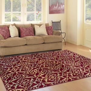 Superior Kensington Area Rug, 3′ x 5′, Toffee(Red)