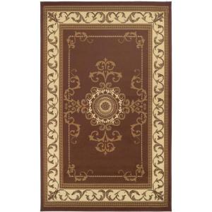 Superior Kensington Collection 5′ x 8′ Area Rug, Attractive Rug with Jute Backing, Durable and Beautiful Woven Structure, Regal Medallion Rug with Classic Border(5′ x 8′ (Rectangular))