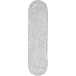 Superior Kinallen Reversible Braided Oval Indoor/Outdoor Area Rug for Living Room Bedroom Office Kitchen Dining Washable Rugs, 6′ x 9′, Brick-White(Slate-white)