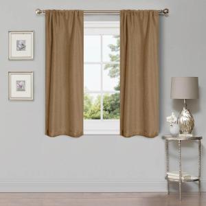 Superior Linen Textured Blackout Curtain Set of 2, Thermal Insulated Panel Pair with Grommet Top Header, Classic Natural Look Room Darkening Drapes, Available in 4 Lengths – Cream, 52”x108” each(Acorn)