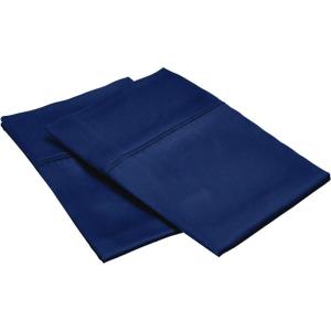 Superior MO300SDPC SLNB, 100% Modal from Beech 300 Thread count Envelope closure pillowcases, Standard, Navy Blue, 2 Piece