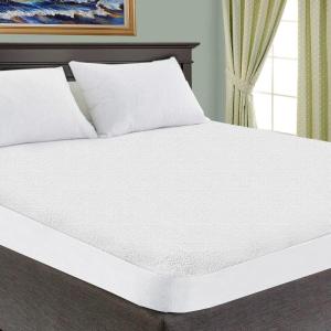Superior Mattress Protector, Waterproof Backing, Soft Cotton Terry, Hypoallergenic, Breathable, Noiseless, Fitted Sheet Style, Plush Bedding, Machine Washable, Vinyl-Free, Full XL, White(Crib)
