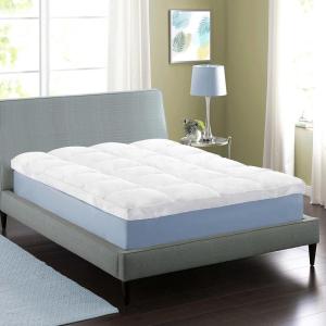 Superior Mattress Topper, Down Alternative, 2 Inch Deep Sized Bed Pillow Top, Comfort Pad, Fluffy Mattress-Topper Protector, Plush Cooling Extra Soft, Hotel Quality, Sleep, All-Season, Queen, White(King)