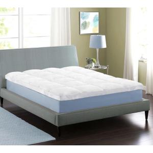 Superior Mattress Topper, Down Alternative, 2 Inch Deep Sized Bed Pillow Top, Comfort Pad, Fluffy Mattress-Topper Protector, Plush Cooling Extra Soft, Hotel Quality, Sleep, All-Season, Queen, White(Full)