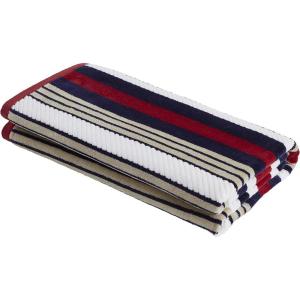 Superior Oversized 2-Piece Beach Towel Set – Quick Drying Cotton Beach Towels, Cape May Striped Summer Towel for Beach, Pool, and Jacuzzi Swim Towel for Kids and Adults 34″ x 64″, Pear(Rope – Red)