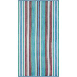 Superior Oversized 2-Piece Beach Towel Set – Quick Drying Cotton Beach Towels, Cape May Striped Summer Towel for Beach, Pool, and Jacuzzi Swim Towel for Kids and Adults 34″ x 64″, Pear(Aqua)