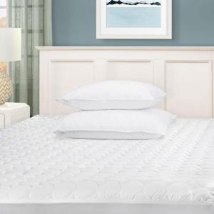Superior Quilted Mattress Pad Protector Cover, Hypoallergenic, Soft Quilted Microfiber Fabric, Fully Elasticized Deep Pocket Skirt Accommodates 16-inch Mattress, White, Twin Size(White)