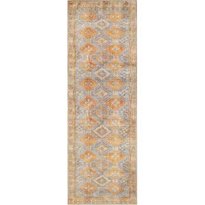 Superior Small Indoor Area Rug, Modern Floor Decor for Living/Dining, Bedroom, Kitchen, Office, Entry, Flat-Weave, Medallion, Wildlife, Cotton Backing, Copley Collection, 3′ 6″ x 5′ 6″, Brown(Dijon Yellow)