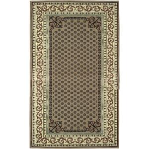 Superior Stratton Collection Area Rug, 8mm Pile Height with Jute Backing, Luxurious French Traditional Aubusson Rug Design, Fashionable and Affordable Woven Rugs, 8′ x 10′, Green(Multi-color)