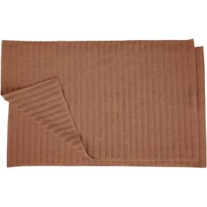 Superior Striped Bath Mat 2-Pack, 100% Combed Cotton, Luxury Spa Ribbed Texture, Durable and Washable Bathroom Mats – Aster Blue, 22″ x 35″ each(Brown)