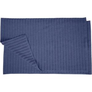 Superior Striped Bath Mat 2-Pack, 100% Combed Cotton, Luxury Spa Ribbed Texture, Durable and Washable Bathroom Mats – Aster Blue, 22″ x 35″ each(Navy Blue)