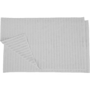 Superior Striped Bath Mat 2-Pack, 100% Combed Cotton, Luxury Spa Ribbed Texture, Durable and Washable Bathroom Mats – Aster Blue, 22″ x 35″ each(Silver)