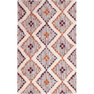 Superior Talluah | Indoor Printed Hand-Tuffed Room Decor for Bedroom Aesthetic Area Rug for Living Room | 5′ x 8′ | Rust-Black(Apricot – Brick Red)