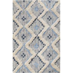 Superior Talluah | Indoor Printed Hand-Tuffed Room Decor for Bedroom Aesthetic Area Rug for Living Room | 5′ x 8′ | Rust-Black(Stone Blue – Midnight Blue)
