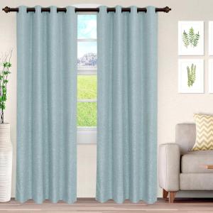 Superior Venetian Damask Jacquard Curtains, Window Accent, Perfect for Family Room or Bedroom, Vintage, Traditional, Classic with Rod Pockets or Grommets, Curtain Set of 2 Panels, 52″ X 96″, Gold(Sea Foam)