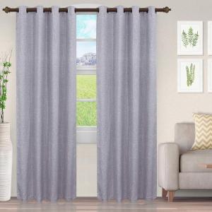 Superior Venetian Damask Jacquard Curtains, Window Accent, Perfect for Family Room or Bedroom, Vintage, Traditional, Classic with Rod Pockets or Grommets, Curtain Set of 2 Panels, 52″ X 96″, Gold(Grey)