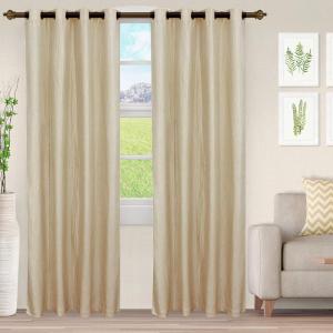Superior Venetian Damask Jacquard Curtains, Window Accent, Perfect for Family Room or Bedroom, Vintage, Traditional, Classic with Rod Pockets or Grommets, Curtain Set of 2 Panels, 52″ X 96″, Gold(Sand)