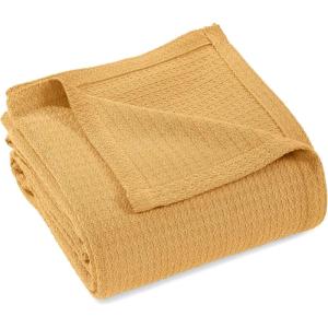 Superior Waffle Weave Cotton Blanket, for Picnic, Beach, Traveling or Camping, Comfy Blanket, Bedroom Decor, Essentials, Cover for Bed, Couch, Lounging, Honeycomb Knit, Full/Queen, Turquoise(Sahara)