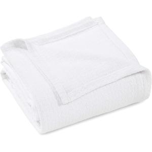 Superior Waffle Weave Cotton Blanket, for Picnic, Beach, Traveling or Camping, Comfy Blanket, Bedroom Decor, Essentials, Cover for Bed, Couch, Lounging, Honeycomb Knit, Full/Queen, Turquoise(White)