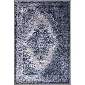 Superior Washable Indoor Area Rug, for Dining, Kitchen, Office, Modern Floor Decor, Soft Aesthetic Rugs, Abstract Brushstrokes Indoor Rug, Brayton Collection, 5′ x 8′, Orange(Grey)