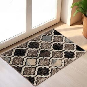Superior Witland Modern Trellis Indoor Area Rug with Jute Backing Decor for Bedroom, Office, Living Room, Entryway, Vintage Tribal Area Rugs Viking Collection, 8′ x 10′, Royal Blue(Ivory)
