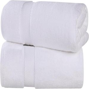 Superior Zero Twist 100% Cotton Bathroom Towels, Super Soft, Fluffy, and Absorbent, Premium Quality 6 Piece Towel Set with 2 Washcloths, 2 Hand Towels, and 2 Bath Towels, Coral(White)