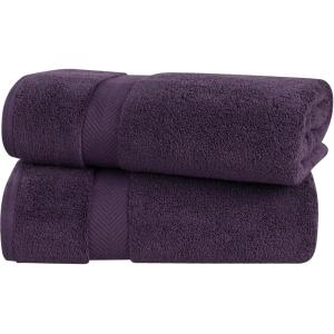 Superior Zero Twist 100% Cotton Bathroom Towels, Super Soft, Fluffy, and Absorbent, Premium Quality 6 Piece Towel Set with 2 Washcloths, 2 Hand Towels, and 2 Bath Towels, Coral(Grape Seed)
