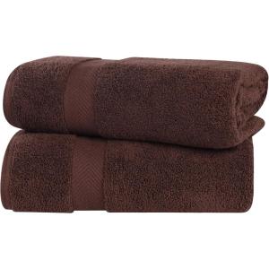 Superior Zero Twist 100% Cotton Bathroom Towels, Super Soft, Fluffy, and Absorbent, Premium Quality 6 Piece Towel Set with 2 Washcloths, 2 Hand Towels, and 2 Bath Towels, Coral(Espresso)