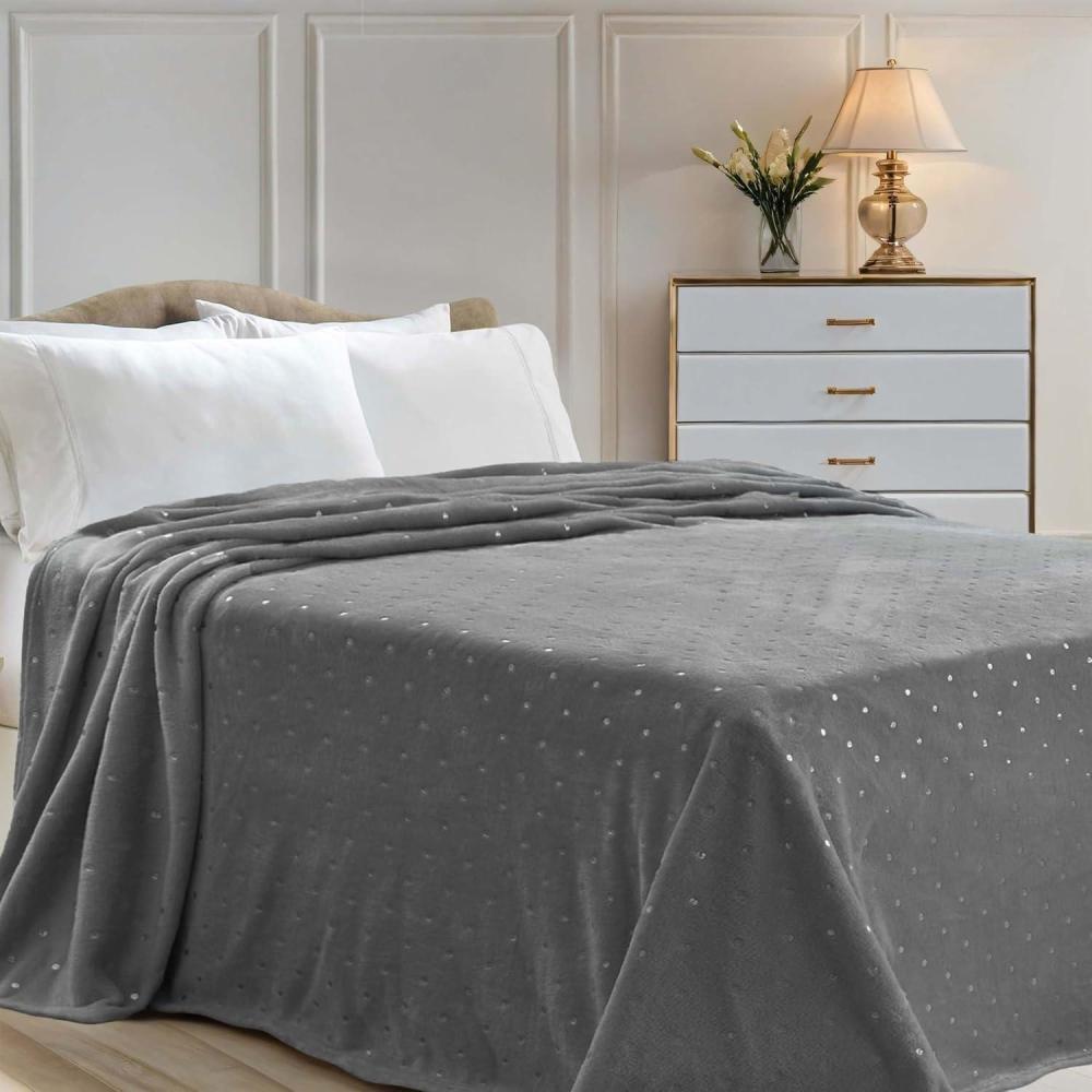 imageSuperior Quilted Diamond Throw Blanket Soft Plush Fleece Blanket for Couch Bed ampamp Living Room Cozy Lightweight All Season Alaska Blanket FullQueen GoldGrey
