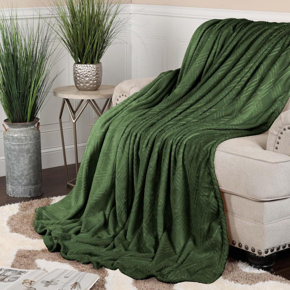 imageSuperior Quilted Diamond Throw Blanket Soft Plush Fleece Blanket for Couch Bed ampamp Living Room Cozy Lightweight All Season Alaska Blanket FullQueen GoldGreen
