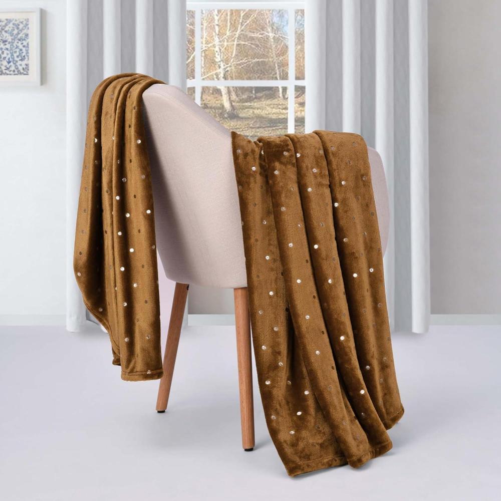 imageSuperior Quilted Diamond Throw Blanket Soft Plush Fleece Blanket for Couch Bed ampamp Living Room Cozy Lightweight All Season Alaska Blanket FullQueen GoldSepia