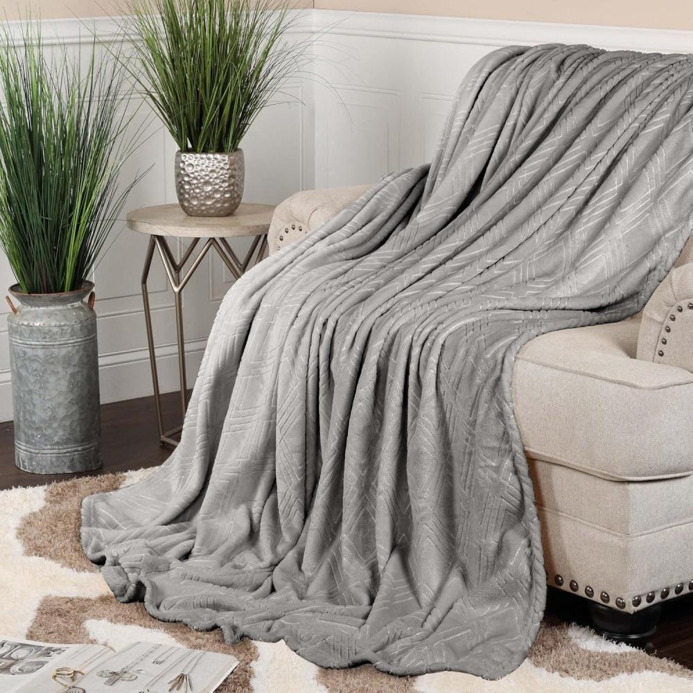 imageSuperior Quilted Diamond Throw Blanket Soft Plush Fleece Blanket for Couch Bed ampamp Living Room Cozy Lightweight All Season Alaska Blanket FullQueen GoldPlatinum