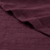 Superior Basketweave Cotton Blanket – Soft & Comfy Medium-Weight Cover for Bed, Bedding, Bedroom, Living Room Couch Throw, Lounging – Modern Boho Woven Design – California King Size, Plum(Plum – Z)