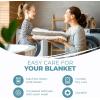 Superior Basketweave Cotton Blanket – Soft & Comfy Medium-Weight Cover for Bed, Bedding, Bedroom, Living Room Couch Throw, Lounging – Modern Boho Woven Design – California King Size, Plum(Light Blue – Z)