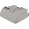 Superior Basketweave Cotton Blanket – Soft & Comfy Medium-Weight Cover for Bed, Bedding, Bedroom, Living Room Couch Throw, Lounging – Modern Boho Woven Design – California King Size, Plum(Silver)