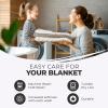 Superior Basketweave Cotton Blanket – Soft & Comfy Medium-Weight Cover for Bed, Bedding, Bedroom, Living Room Couch Throw, Lounging – Modern Boho Woven Design – California King Size, Plum(Charcoal – Z)