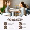 Superior Basketweave Cotton Blanket – Soft & Comfy Medium-Weight Cover for Bed, Bedding, Bedroom, Living Room Couch Throw, Lounging – Modern Boho Woven Design – California King Size, Plum(Taupe – Z)