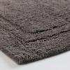 Superior Non-Slip 2 Piece Bath Rug Set, Ultra Plush, Soft and Absorbent 100% Combed Cotton Pile – Traditional Oval Bath Mat Set, Plum(Charcoal)