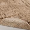 Superior Non-Slip 2 Piece Bath Rug Set, Ultra Plush, Soft and Absorbent 100% Combed Cotton Pile – Traditional Oval Bath Mat Set, Plum(Latte)