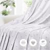 Superior Quilted Diamond Throw Blanket, Soft Plush Fleece Blanket for Couch, Bed & Living Room, Cozy, Lightweight All Season Alaska Blanket, Full/Queen, Gold(White)