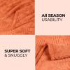 Superior Quilted Diamond Throw Blanket, Soft Plush Fleece Blanket for Couch, Bed & Living Room, Cozy, Lightweight All Season Alaska Blanket, Full/Queen, Gold(Rust)