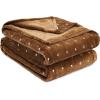 Superior Quilted Diamond Throw Blanket, Soft Plush Fleece Blanket for Couch, Bed & Living Room, Cozy, Lightweight All Season Alaska Blanket, Full/Queen, Gold(Sepia)