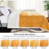Superior Quilted Diamond Throw Blanket, Soft Plush Fleece Blanket for Couch, Bed & Living Room, Cozy, Lightweight All Season Alaska Blanket, Full/Queen, Gold(Gold)